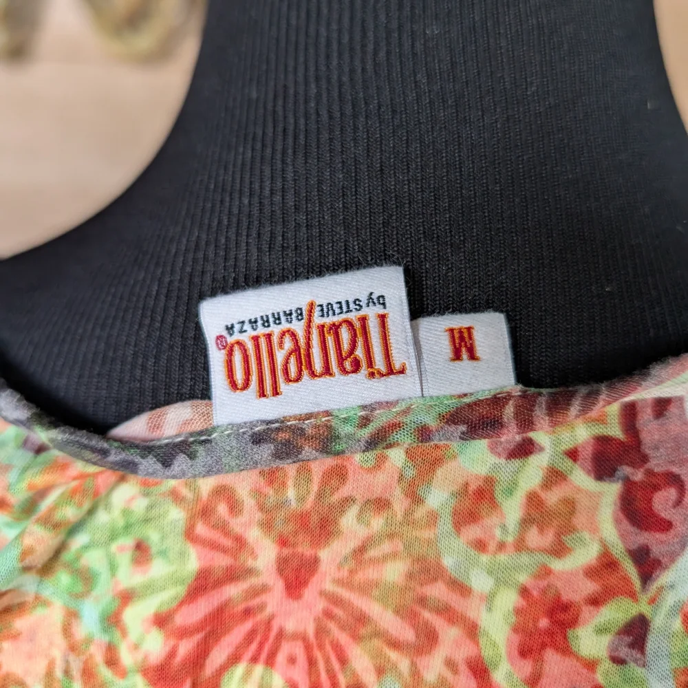 Tianello Floral Multicolor 3/4 Sleeve Top - Picture 4 of 4